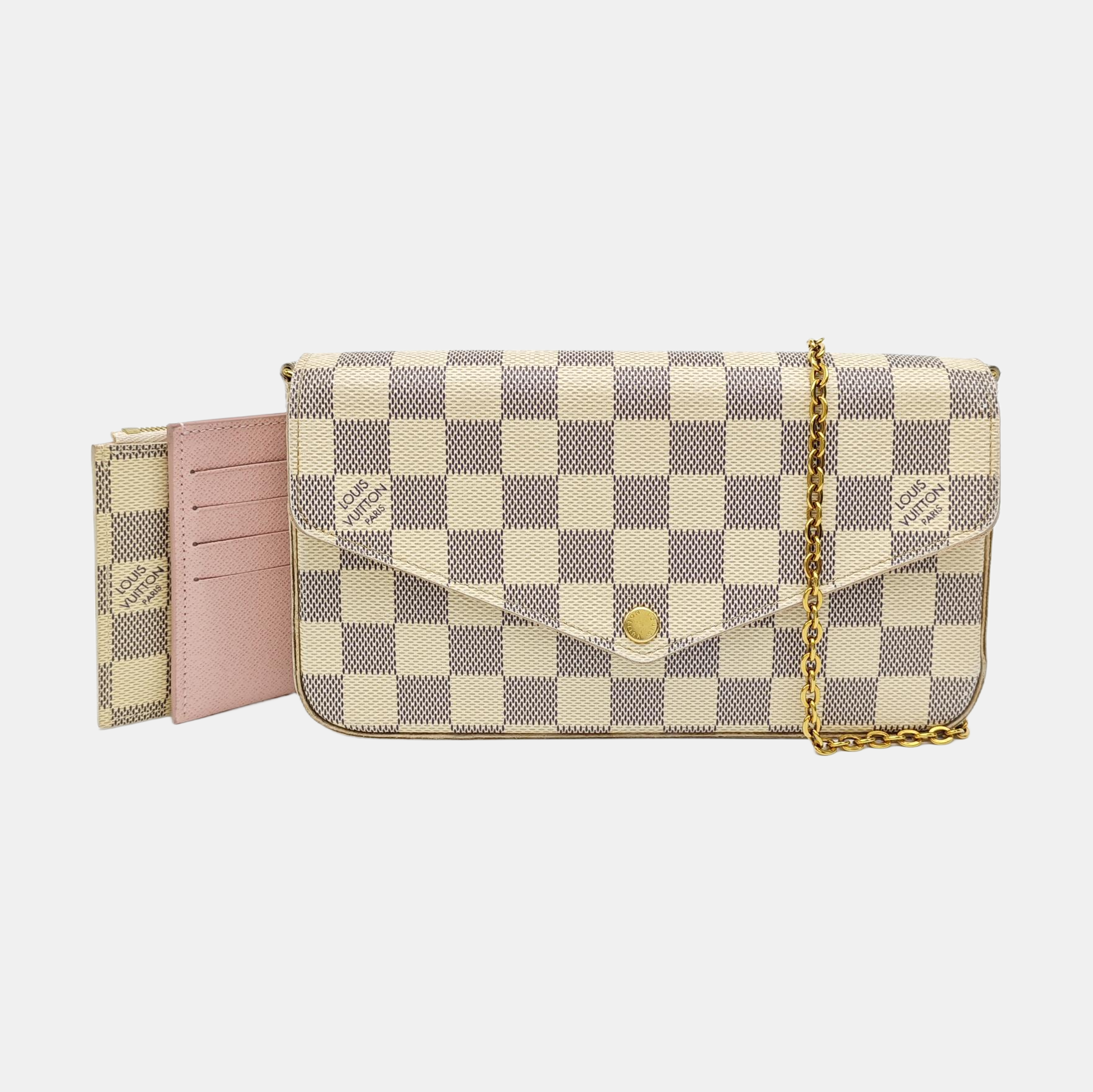 FÉLICIE Damier Azur Coated Canvas White