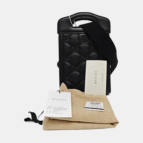 Quilted Calfskin Shoulder Bag Black