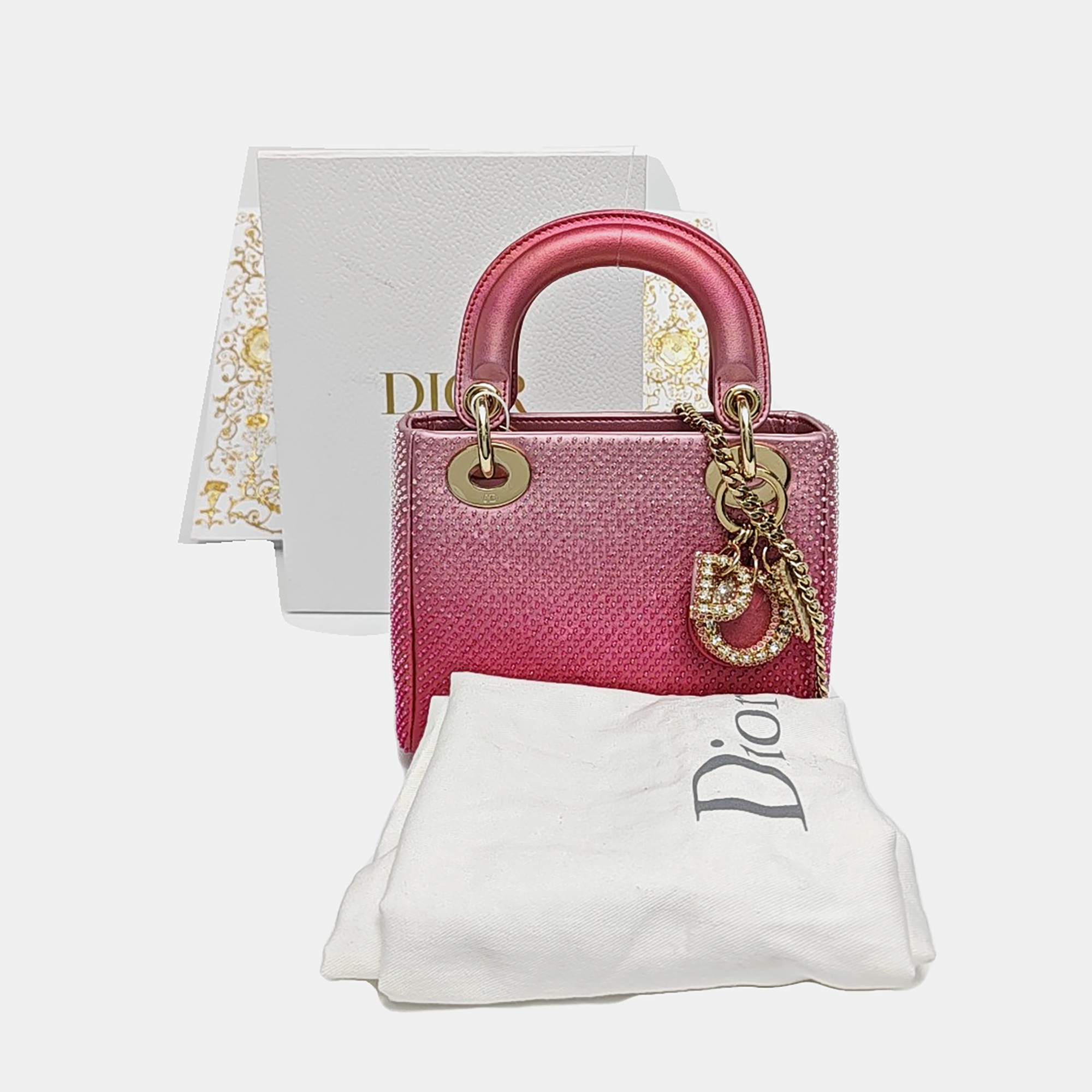 Lady Dior Mini Lambskin Pink