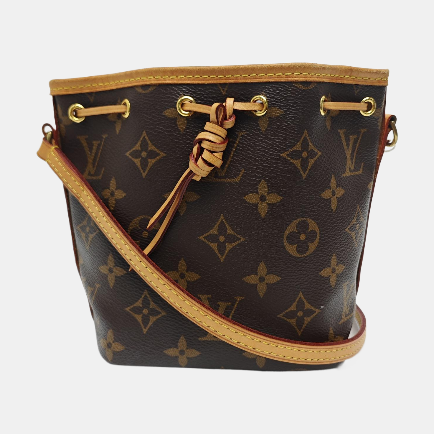 NÉONOÉ Nano Monogram Coated Canvas Brown