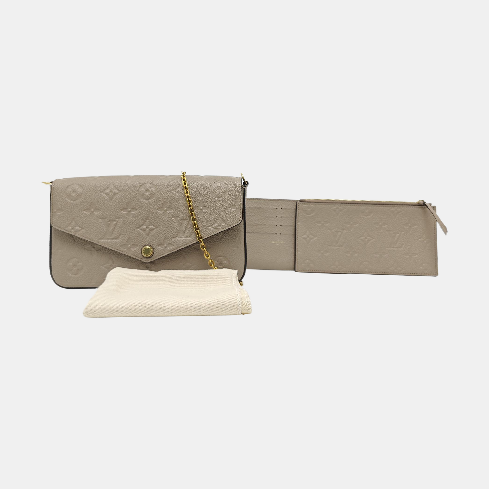 FÉLICIE Monogram Calfskin Gray