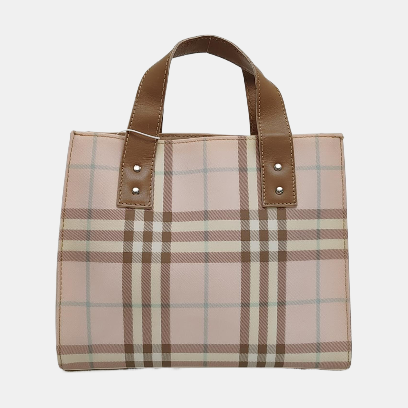 Coated Canvas Top Handle Bag Pink
