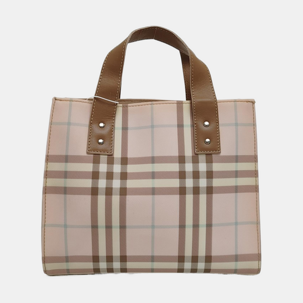 Coated Canvas Top Handle Bag Pink