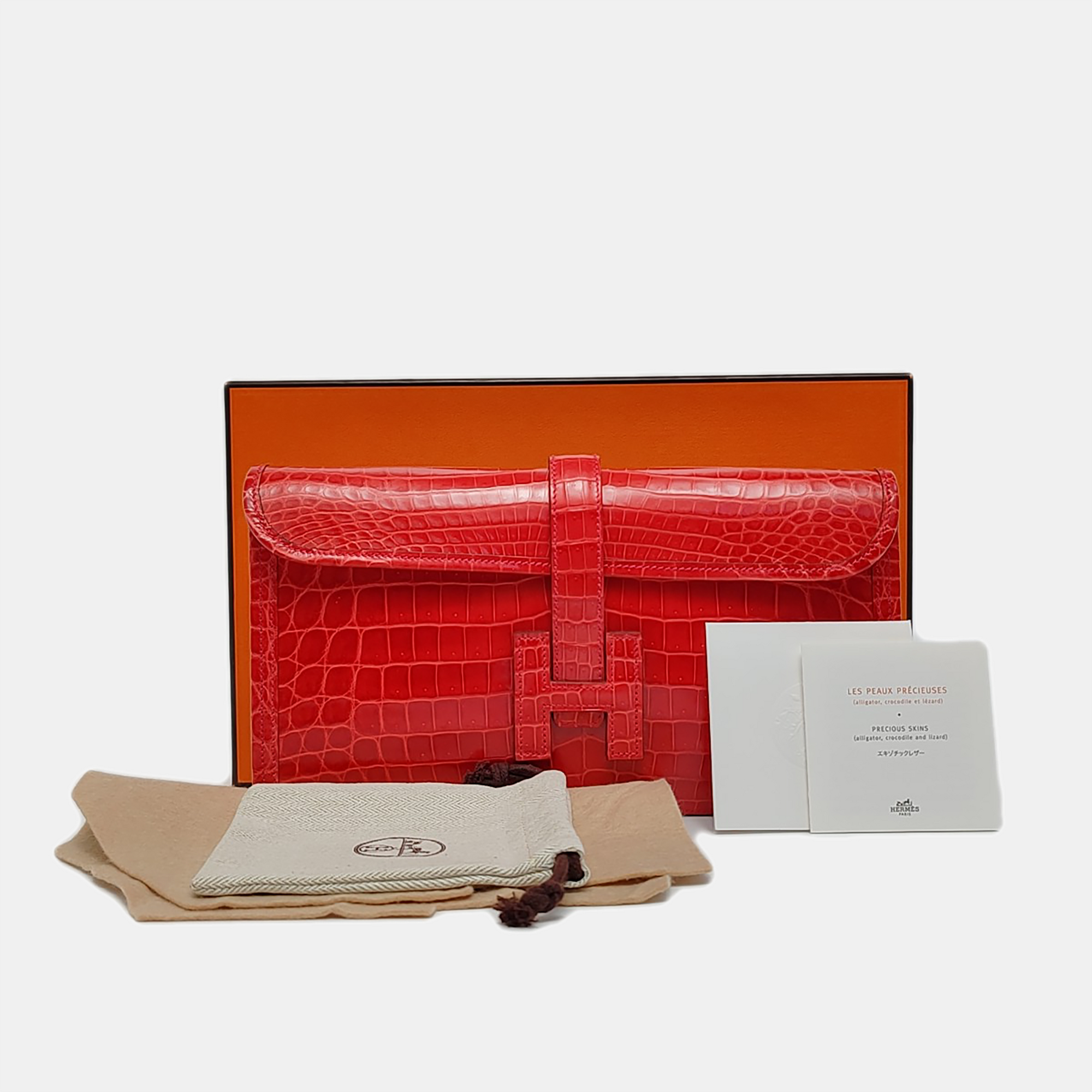Jige 29 Shiny Porosus Crocodile Red