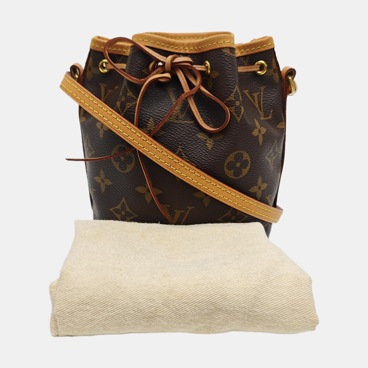 NÉONOÉ Nano Monogram Coated Canvas Brown