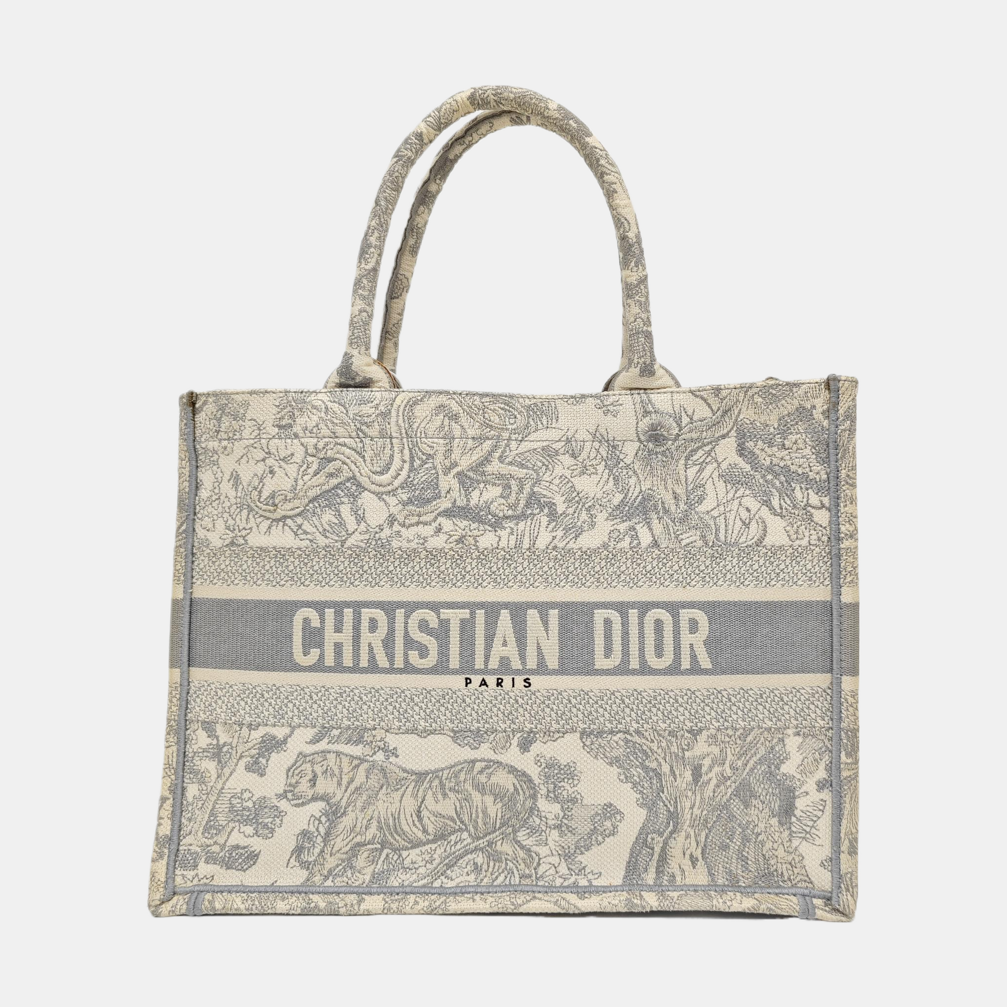 Book Tote Medium Canvas Gray