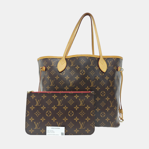 NEVERFULL MM Monogram Coated Canvas Brown