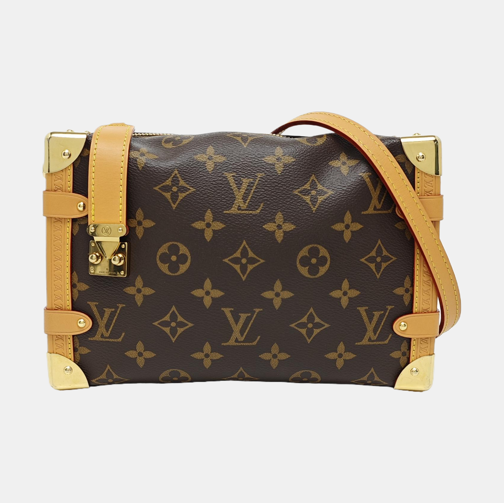 SIDE TRUNK MM Monogram Coated Canvas Brown