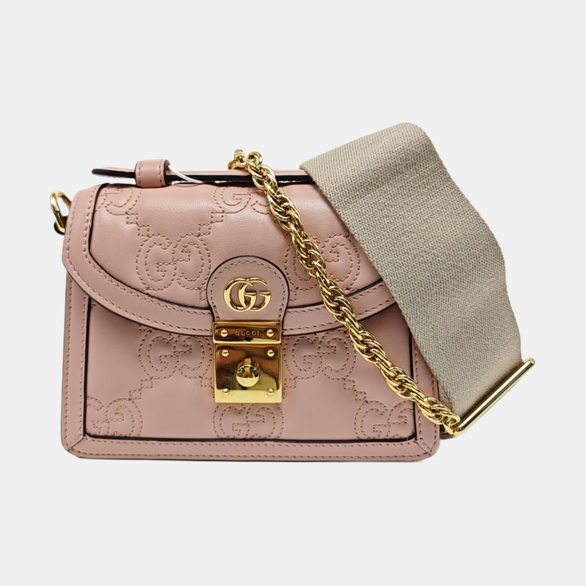 GG Matelassé Quilted Calfskin Pink