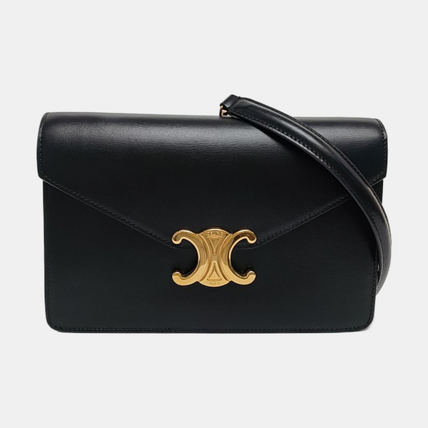 Calfskin Shoulder Bag Black