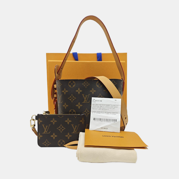 ALL IN BB Monogram Coated Canvas Brown