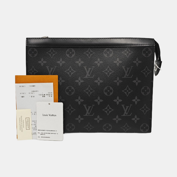 Pochette Voyag MM Monogram Coated Canvas Black
