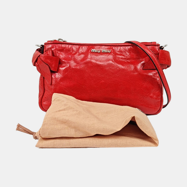 Calfskin Shoulder Bag Red