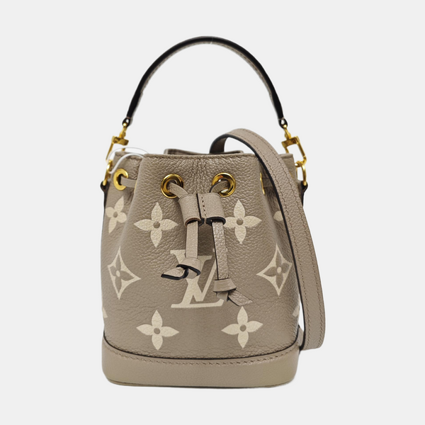 NOÉ Nano Monogram Calfskin Gray