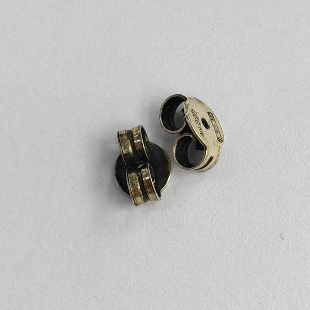 925 Sterling Silver Gray Stud Earrings