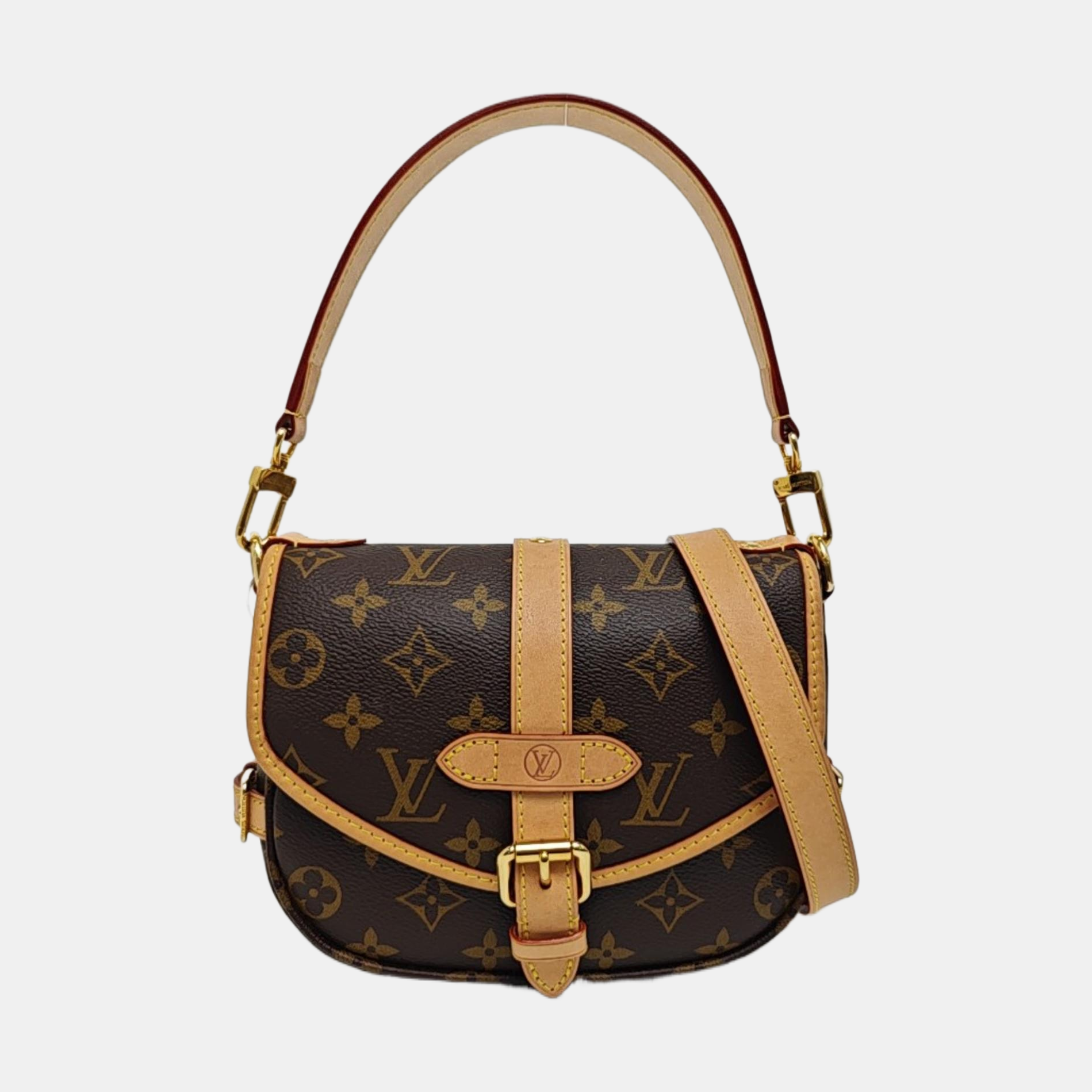 SAUMUR BB Monogram Coated Canvas Brown