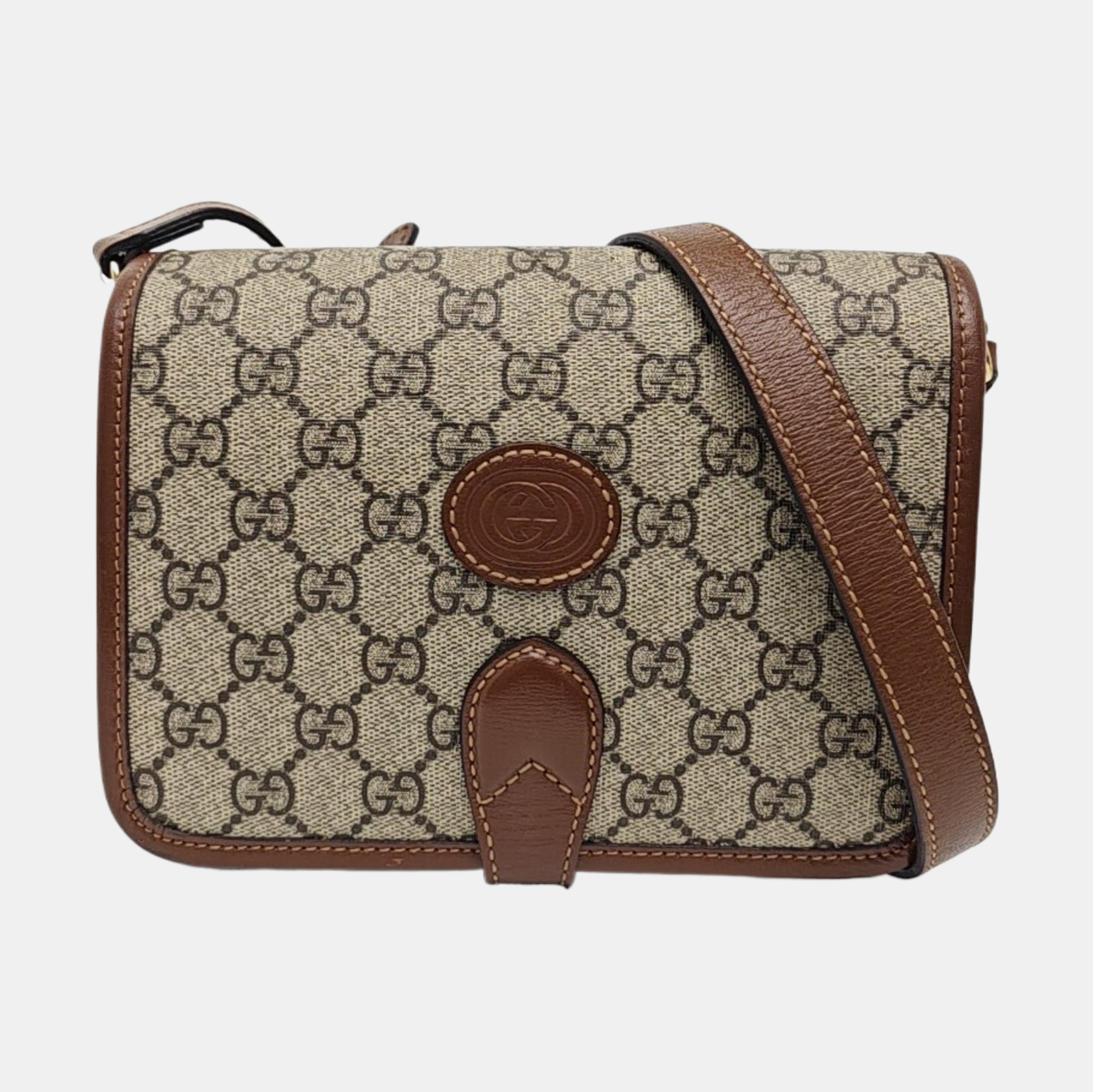 Retro Mini Monogram Coated Canvas Beige