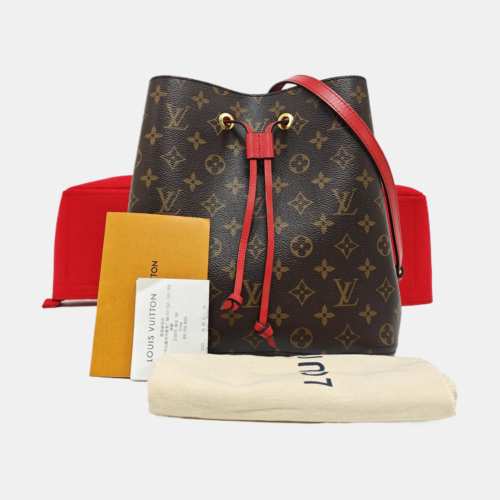 NÉONOÉ MM Monogram Coated Canvas Brown