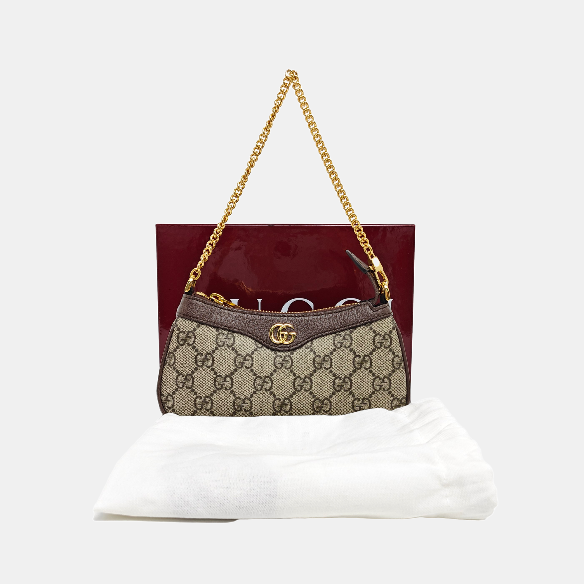 Ophidia Mini Monogram Coated Canvas Beige