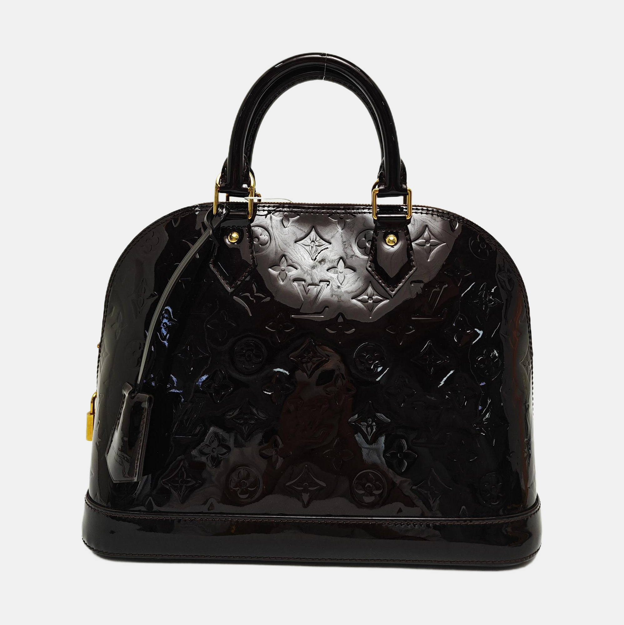 ALMA PM Monogram Patent Leather Red