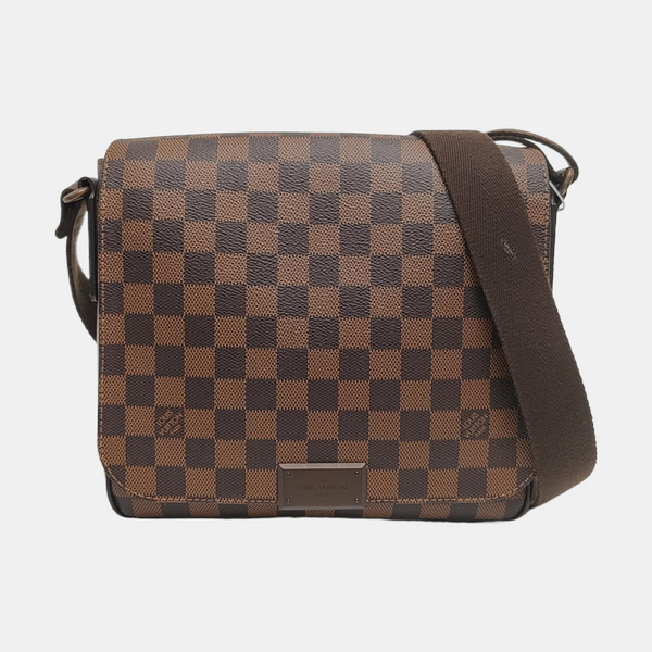 DISTRICT PM Damier Ebene Coated Canvas Brown