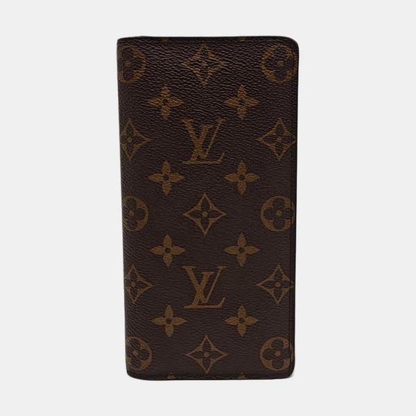 HINGE BRAZZA Monogram Coated Canvas Brown Wallet