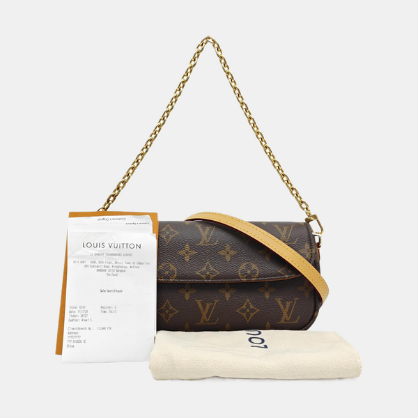 IVY Monogram Coated Canvas Brown