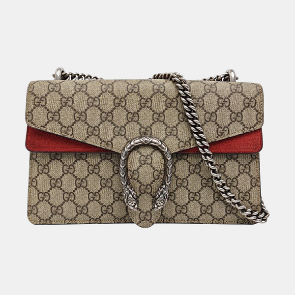 Dionysus Small Monogram Coated Canvas Black