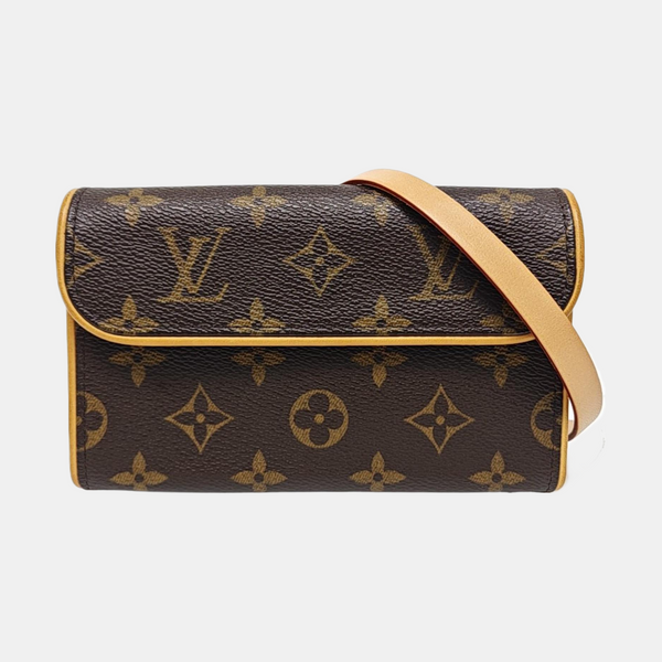 FLORENTINE Monogram Coated Canvas Brown