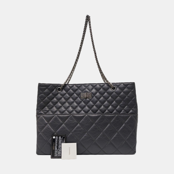 2.55 Quilted Calfskin Gray