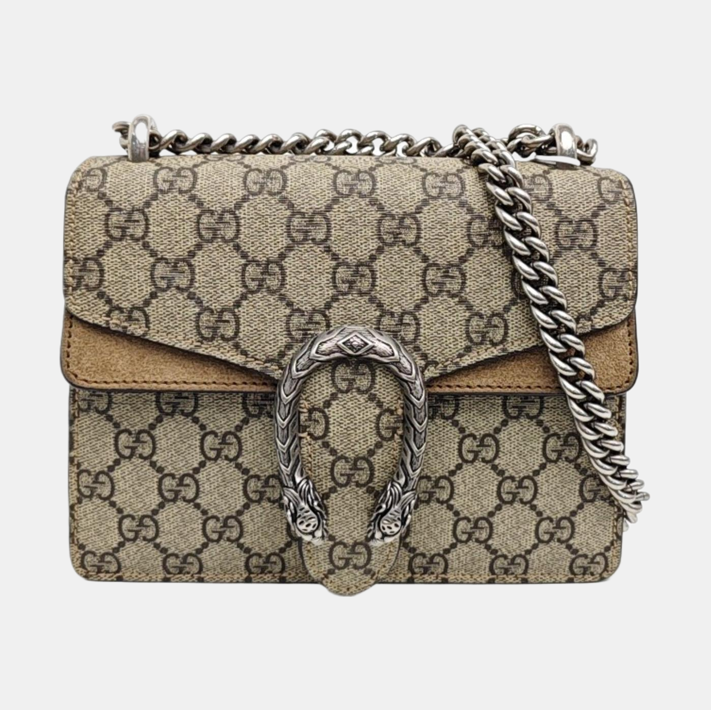 Dionysus Mini Monogram Coated Canvas Beige