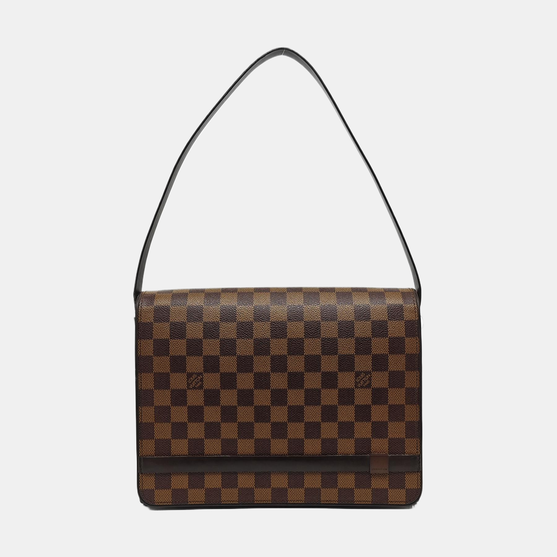 TRIBECA Damier Ebene Coated Canvas Brown