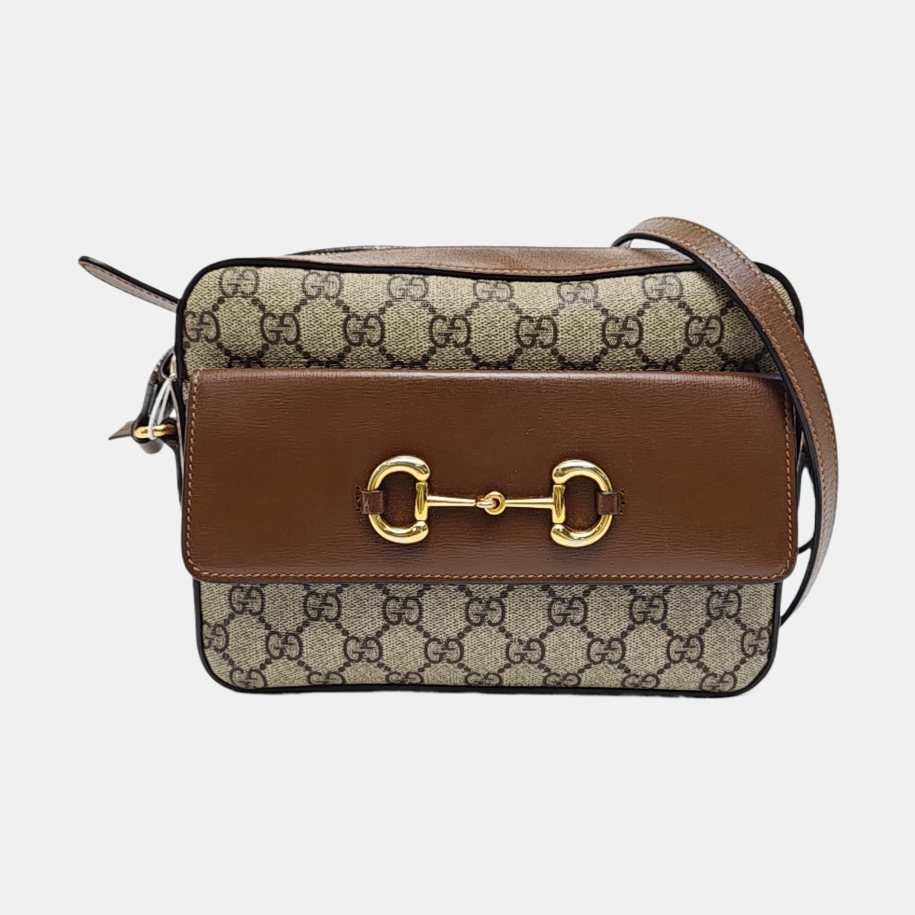 Horsebit 1955 Small Coated Canvas Beige