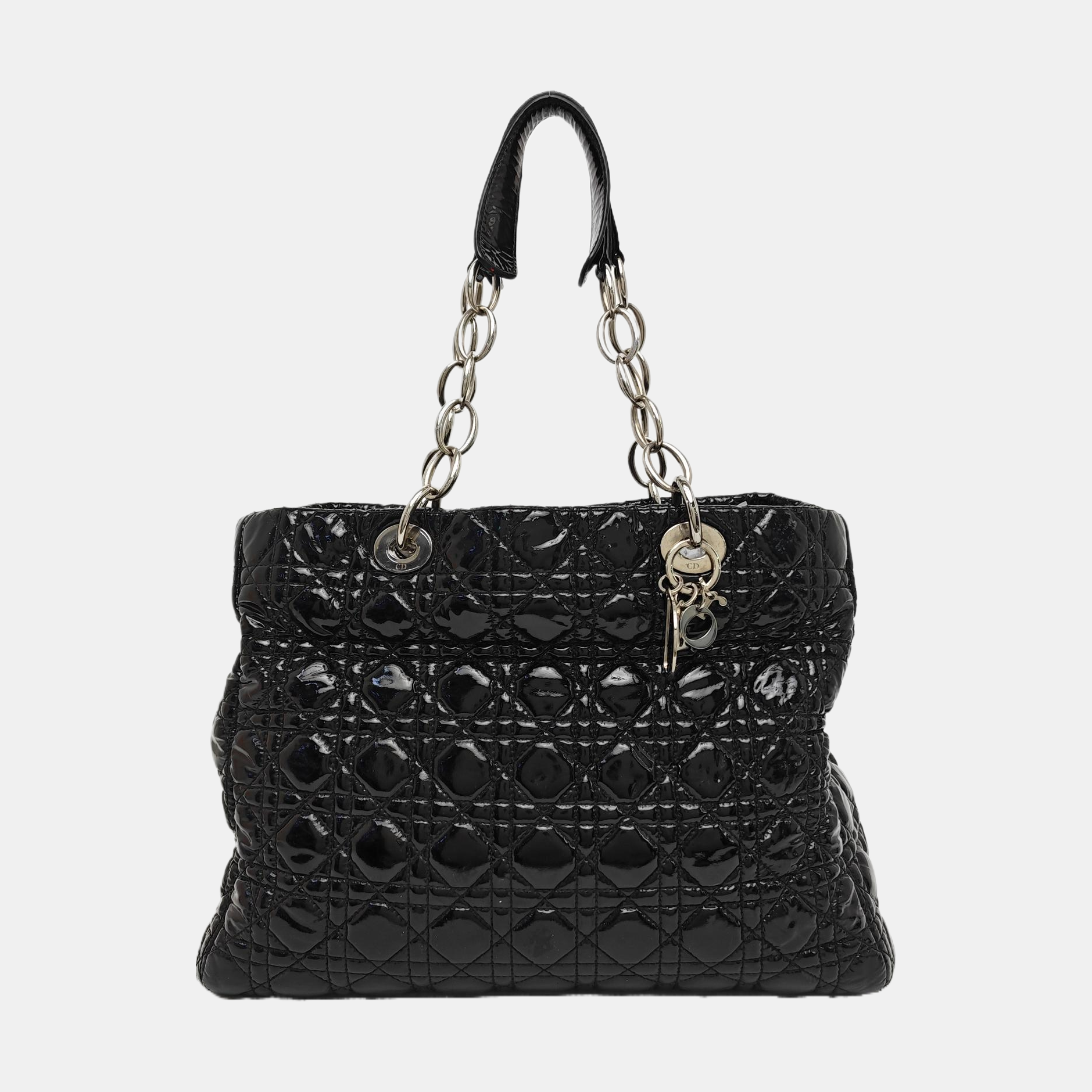 Dior Soft Cannage Patent Leather Black