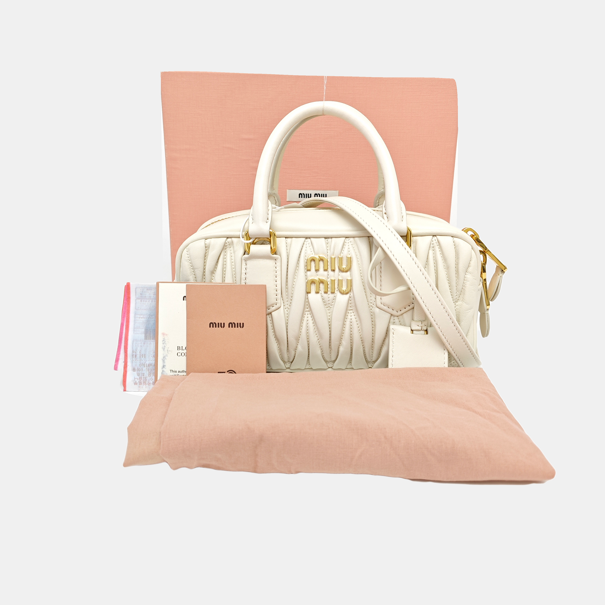 Arcadie Matelassé Lambskin White