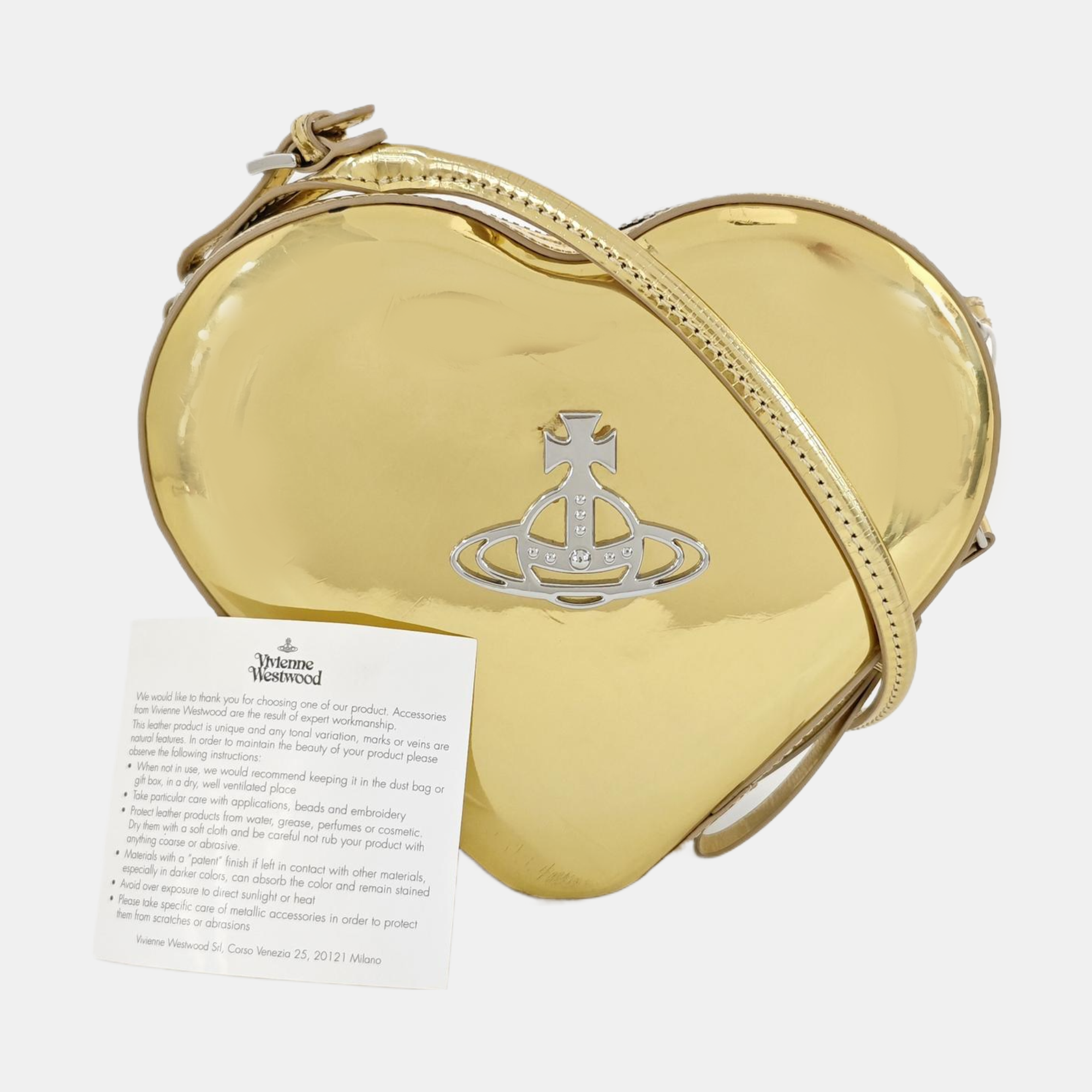 Calfskin Shoulder Bag Gold