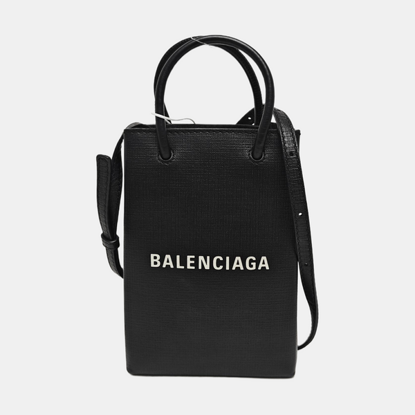 Shopping Bag Calfskin Black