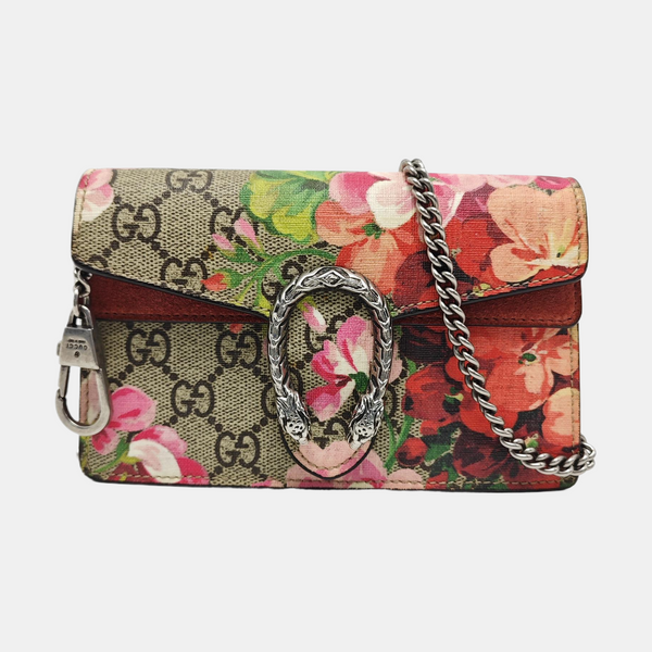 Dionysus Super Mini Monogram Coated Canvas Beige