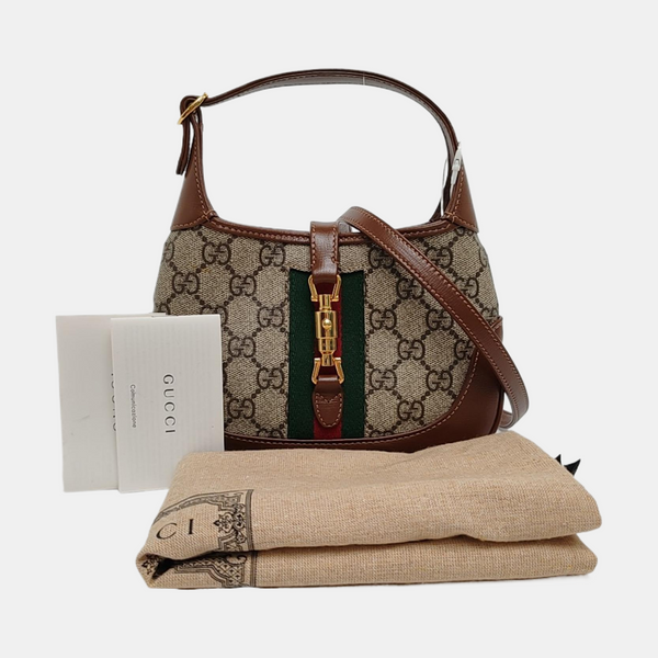 Jackie 1961 Mini Monogram Coated Canvas Beige