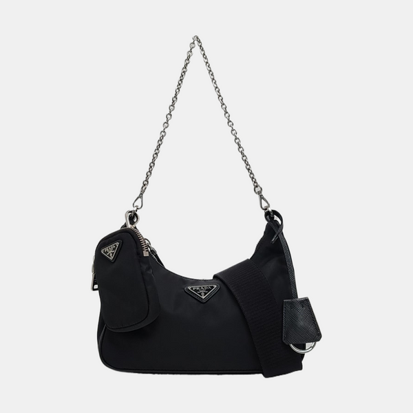 Authenticated pre-owned  Re-Edition2005 Nylon Black - Crossbody Bag at Looply