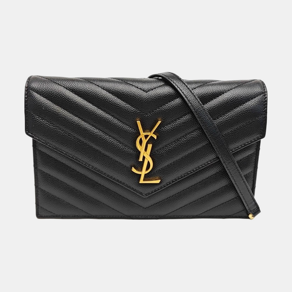 MONOGRAM WOC Chevron Calfskin Black