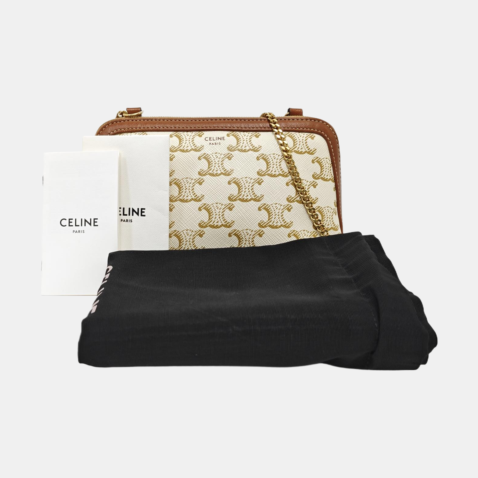 Coated Canvas Shoulder Bag White
