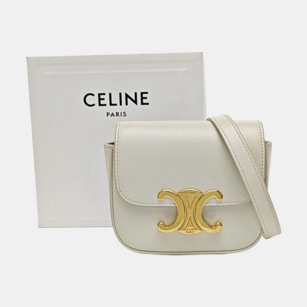 TRIOMPHE Mini Calfskin White