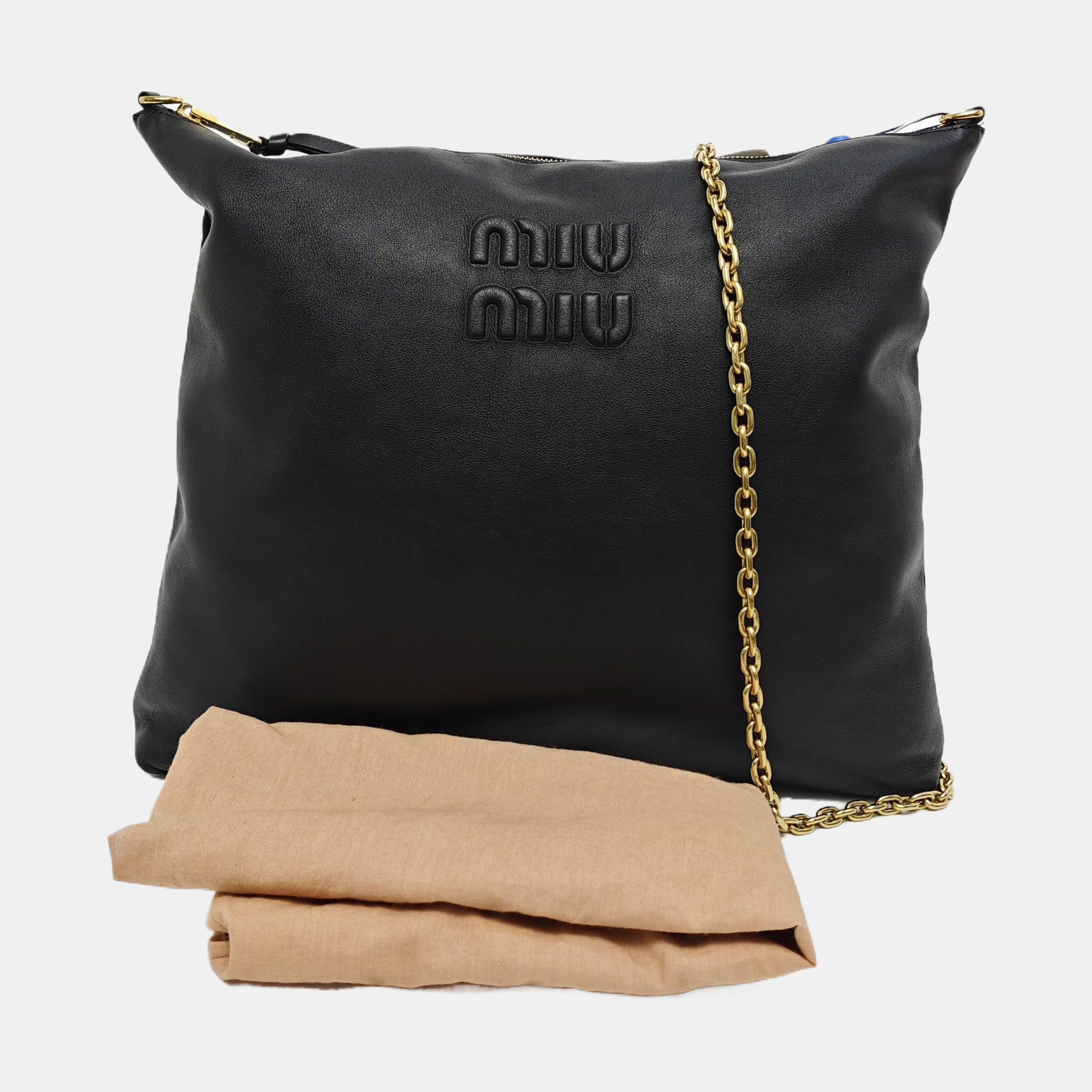 Large Lambskin Black