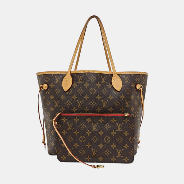 NEVERFULL MM Monogram Coated Canvas Brown