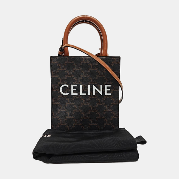 CABAS CELINE Mini Coated Canvas Brown