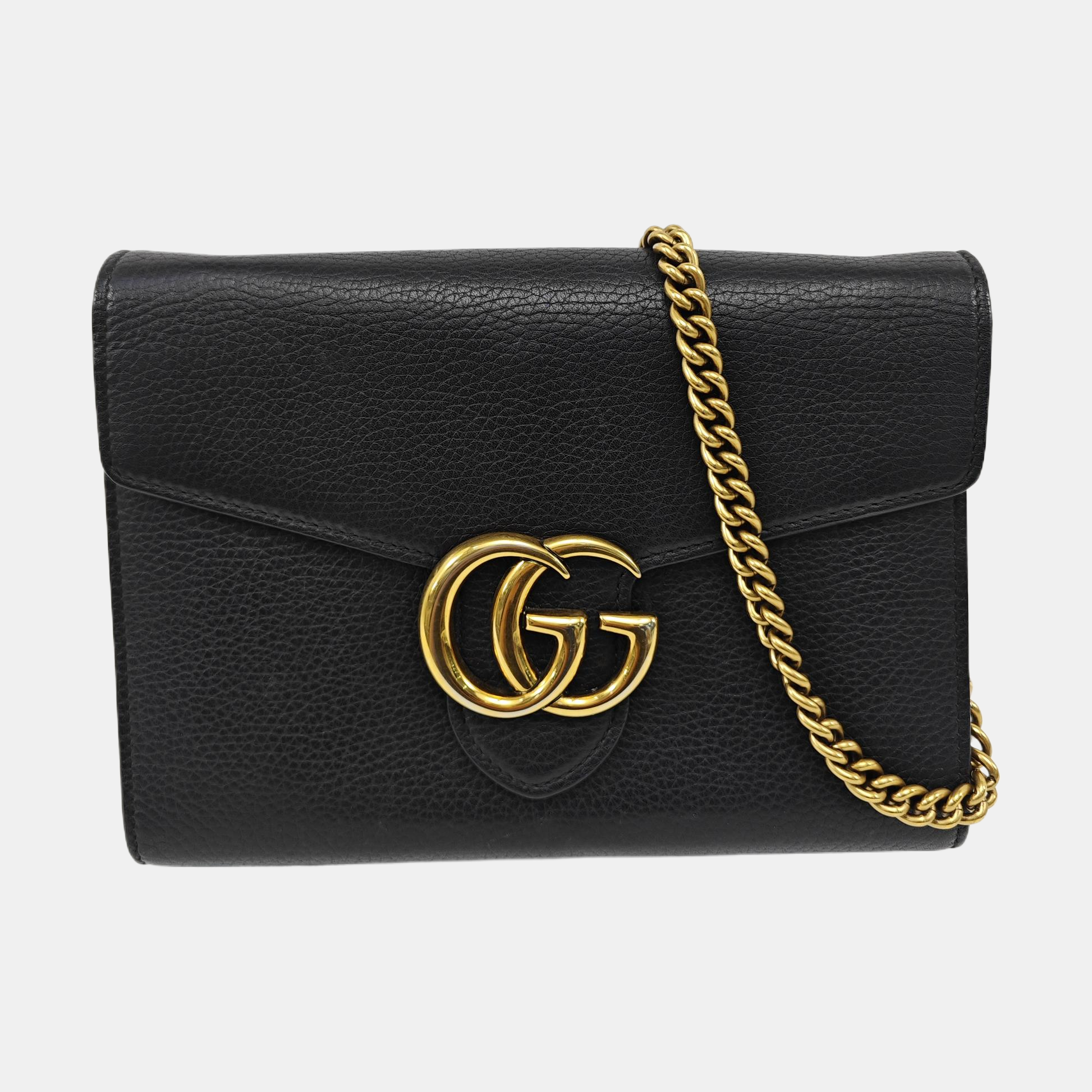 GG Marmont Mini Calfskin Black