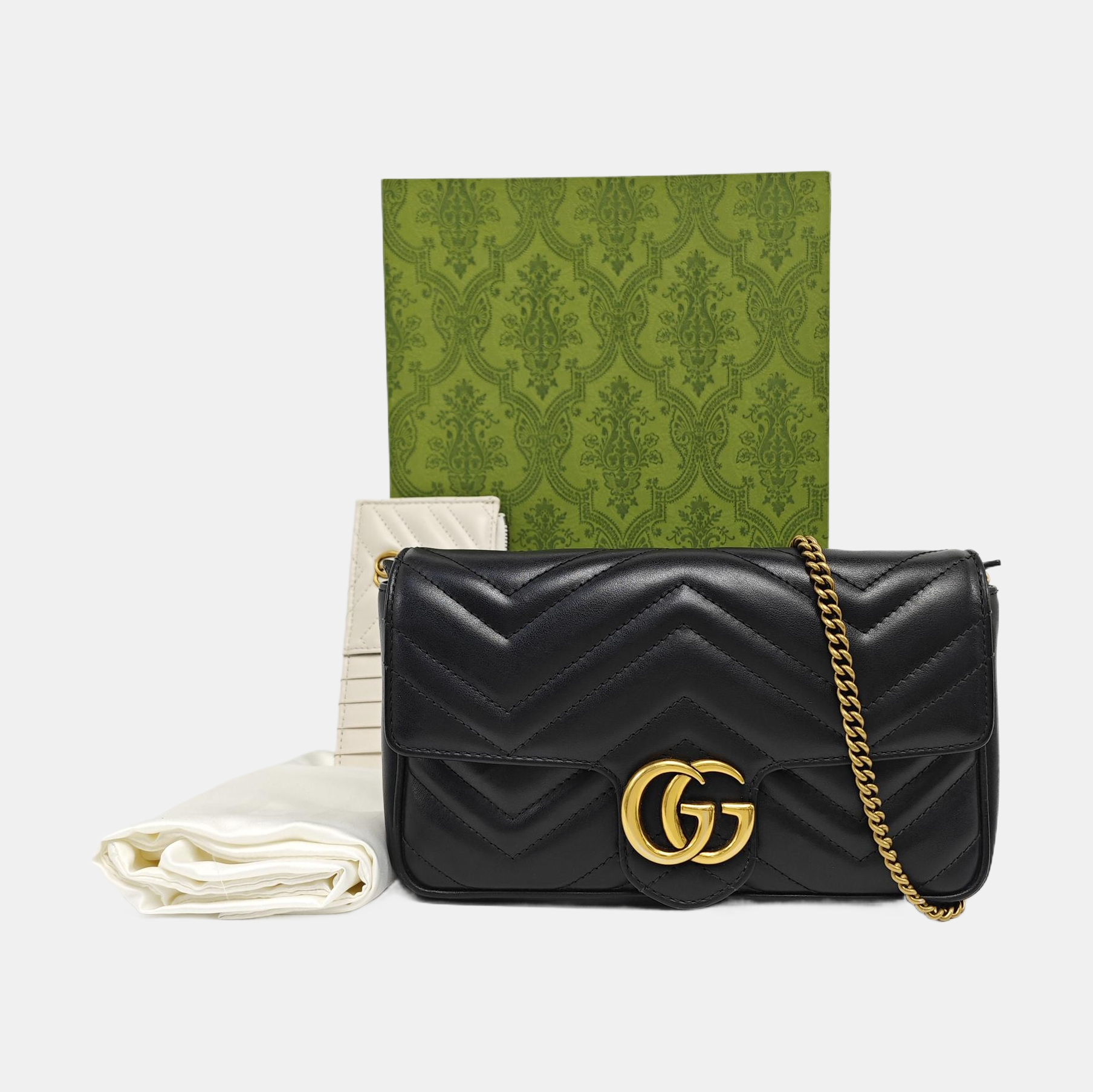 GG Marmont Mini Quilted Calfskin Black