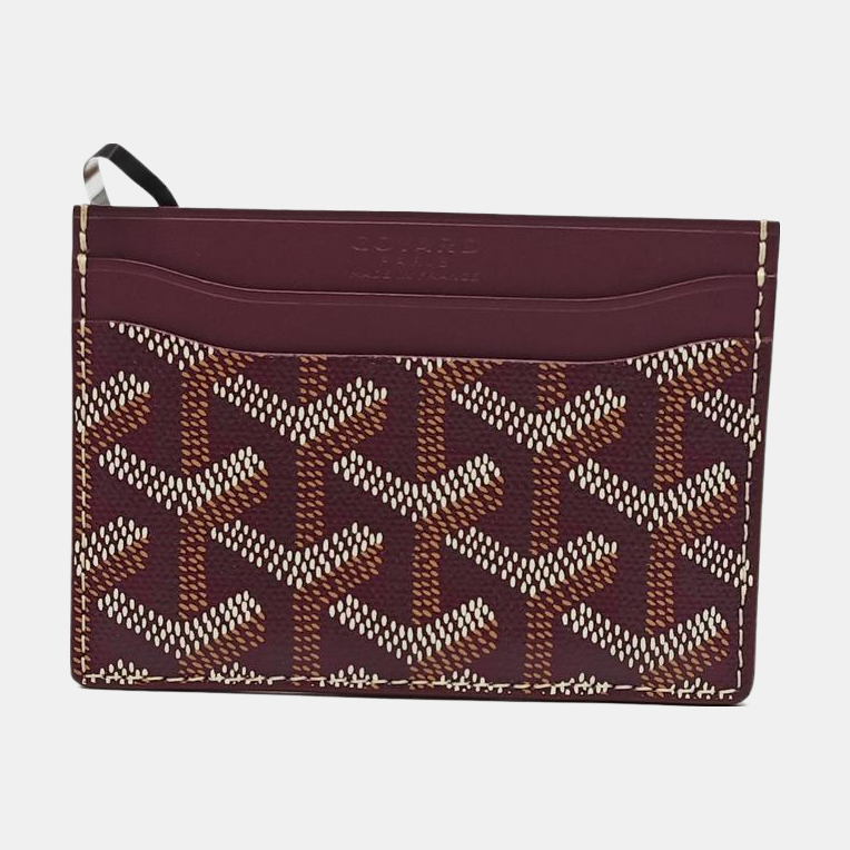 Coated Canvas Card Holder Red