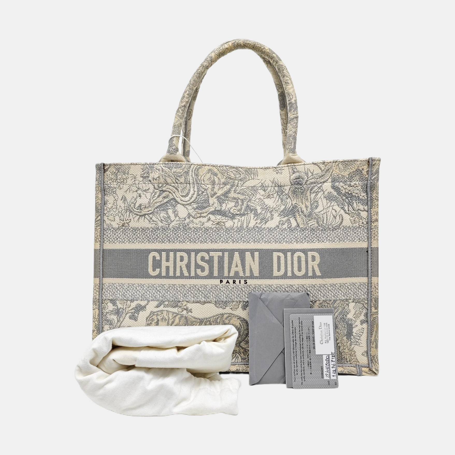 Book Tote Medium Canvas Gray